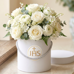 Pudełko okrągłe box biały 12,7x12,7cm IHS