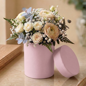 Pudełko okrągłe box różowe 10,2x7,6cm