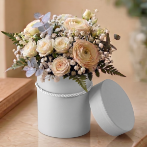 Pudełko okrągłe box biały 15,2x10,2cm