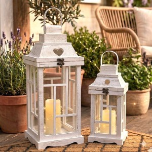 Zestaw Dwóch Białych Latarnii