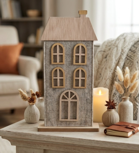 Domek filcowy beżowy 29x15cm