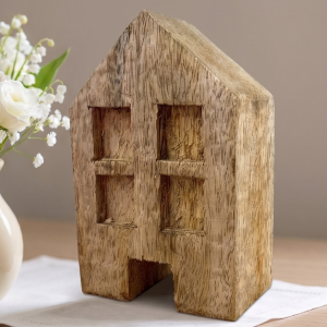 Domek drewniany  MANGO 10x7 cm dekoracja ozdoba naturalna