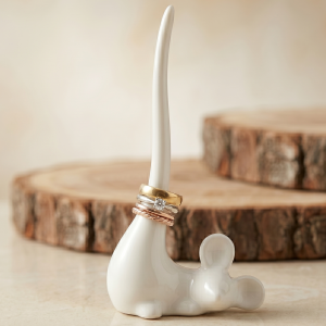 Myszka ceramiczna "Na pierścionki" 13cm