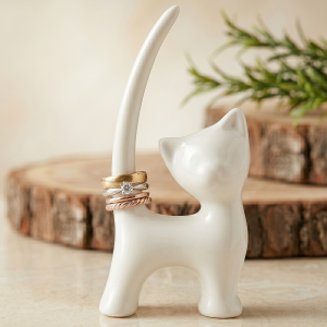 Kotek ceramiczny "Na pierścionki" 13cm