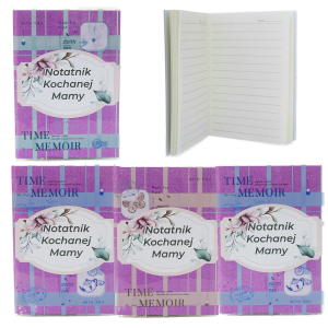 Notes z napisem "Notatnik Kochanej Mamy" - mix kolorów