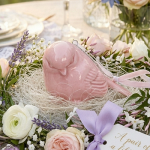 Ptaszek ceramiczny zawieszka Figurka róż 8cm