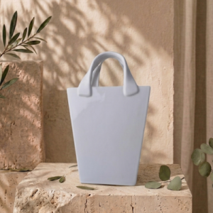 Wazon ceramiczny torebka biała 17,5 x 8 x 30cm