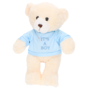 MIŚ PLUSZOWY MASKOTKA 30CM GENDER REVEAL PREZENT PLUSZAK MISIU UPOMINEK