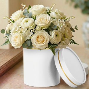 FLOWERBOX PUDEŁKO NA KWIATY 12CM BOX PREZENT UPOMINEK URODZINY DEKORACJA