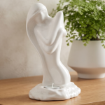 Akt "Wodzianka" ceramiczny biały szkliwiony 28cm
