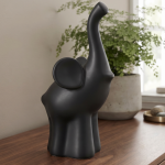 Słoń Plastuś duży ceramiczny grafitowy mat 27cm