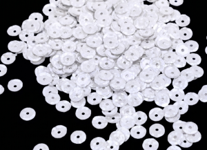 Cekiny metaliczne białe 7mm, 15g