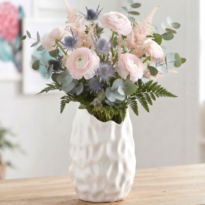 Wazon ceramiczny biały szkliwiony 26cm