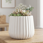 Osłonka ceramiczna kremowa szkliwiona 12cm