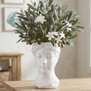 Osłonka ceramiczna biała twarz głowa 22cm