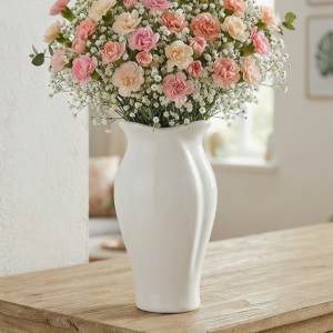 Wazon "Tulipan wysoki" ceramiczny biały 30cm