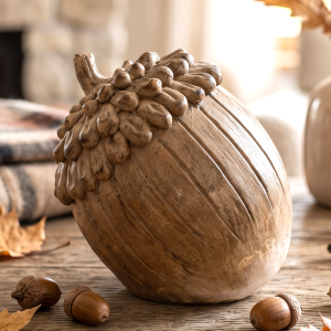 Żołądź ceramiczny beż/krem 19*17,5*16,5 cm
