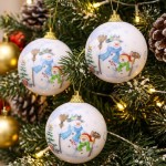 Bombki plastikowe Bałwanki 6 cm 3szt