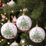 Bombki plastikowe choinka 3szt