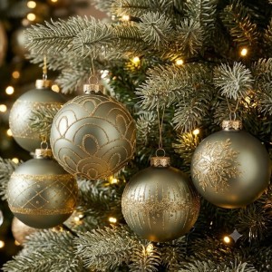 Bombki szklane zawieszka zdobione 6szt