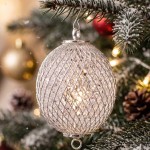 Zawieszka baryłka z diamencikami 1szt 4,8x2,7cm ZAWIESZKA NA CHOINKĘ BOMBKA