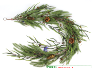 Girlanda zimowa 25x135cm Dekoracyjna Girlanda z Szyszkami