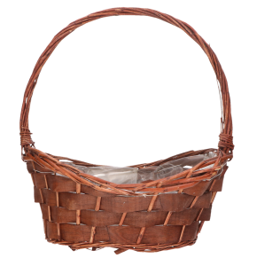 Kosz wiklinowy brązowy szeroki 40cm