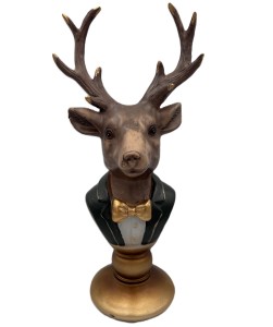 Renifer Świąteczny Stojący Figurka Ozdoba Boże Narodzenie 37 cm