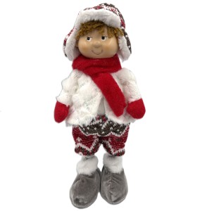 Figurka Świąteczna Dzieci Boże Narodzenie Dekoracja Zima 33 cm