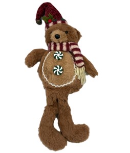 Miś Świąteczny Maskotka Figurka Ozdoba Boże Narodzenie 37 cm