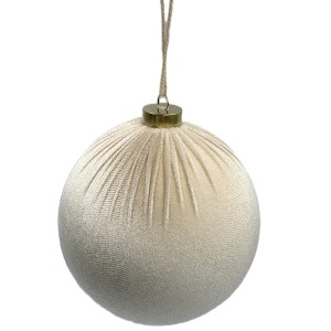 Bombka welurowa kremowa 25cm