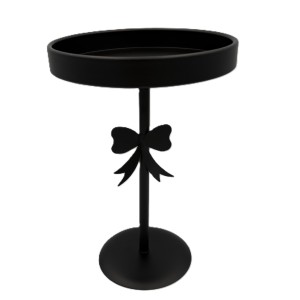 Patera Taca Metalowa Dekoracyjna Czarna Owalna Podstawka Loft 16x23,5 cm