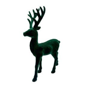 Renifer Figurka Welurowa 13x20cm Dekoracja Swiąteczna Stroik Ozdoba