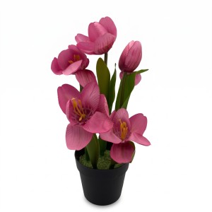 Tulipany Dekoracyjne kwiatki w doniczkach 30x10cm Prezent Dzień Kobiet