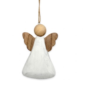 Drewniana zawieszka- anioł 11cm