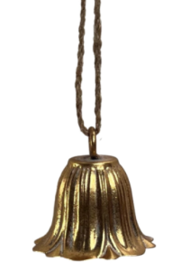 Dzwonek metalowy złoty dekoracja świąteczna 10x9 cm