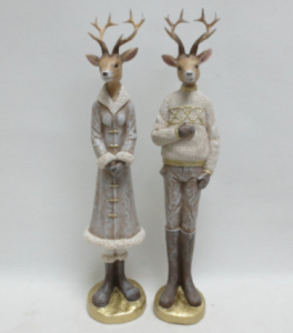 Renifer figurka dekoracyjna ozdoba świąteczna 8x7,5x38 cm