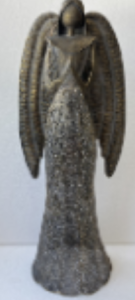 Anioł metalowy dekoracyjny ze skrzydłami 28 x 22 x 78,5 cm