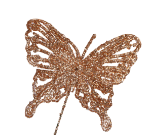 Motyle brokatowe szampańskie 