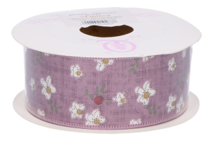 Wstążka fioletowa w kwiatki MYH194570-11 fiolet